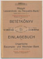 1938. Magyar Leszámítoló- és Pénzváltó-Bank betétkönyve