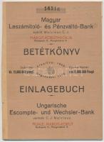 1938. "Magyar Leszámítoló- és Pénzváltó-Bank" betétkönyve