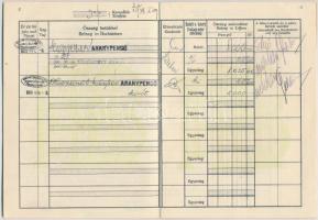 1938. "Magyar Leszámítoló- és Pénzváltó-Bank" betétkönyve