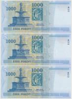 2005. 1000Ft "DA" (3x) sorszámkövetők T:I