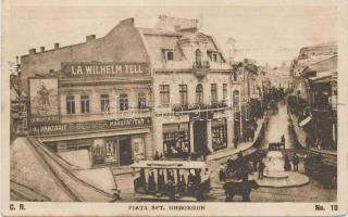 Bucharest, Bucuresti; Piata Sft. Gheorghei / St George Square, horse tramway