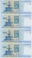 2006. 1000Ft "DA" (4x) sorszámkövetők T:I