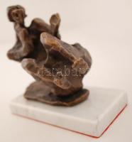 Kerényi Jenő (1908-1975): Színjáték. Bronz, jelzett, számozott (7/1), márvány talapzaton, m:13  cm, ...