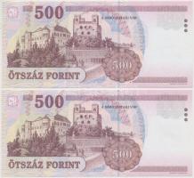 2006. 500Ft "EA" (2x) sorszámkövetők T:I