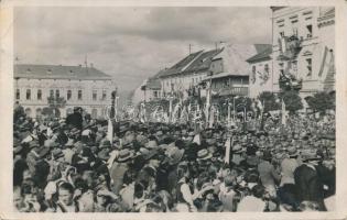 1940 Kézdivásárhely, Targu Secuiesc; bevonulás / entry of the Hungarian troops (fa)