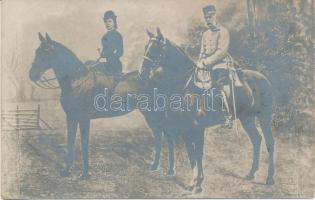 Erzsébet, Ferenc József lóháton / Queen Elisabeth and Franz Joseph on horseback