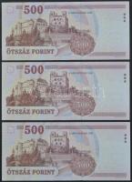 2011. 500Ft "EB" (3x) sorszámkövetők T:I