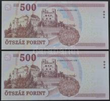 2013. 500Ft "EC" (2x) sorszámkövetők T:I