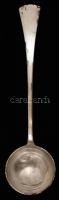 Ezüst (Ag.) merőkanál, jelzett, mesterjeggyel, foltos, h:31 cm, nettó:211 g