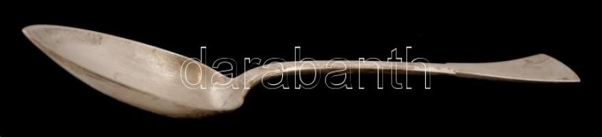 Ezüst (Ag.) leveses kanál (6db), monogrammal, jelzett, mesterjeggyel, h:21 cm, nettó: 464 g