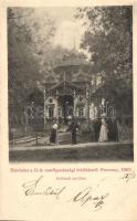 1902 Pozsony, Pressburg, Bratislava; II. Mezőgazdasági kiállítás, Erdészeti és vadászati pavilon, Verlag 'Bediene dich allein' / agricultural exhibition , forestry and hunting pavilion