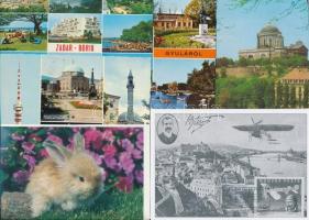 80 db MODERN használatlan magyar és külföldi városképes lap és repülő és állat motívum lap / 80 mode...