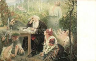 Tolstoj und die Leiden seines Volkes / Leo Tolstoy, Paul Heckscher Imp. 124. s: Styka