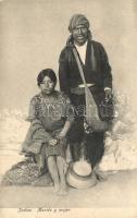 Indios, Marido y mujer / Indians, Husband and wife, Guatemalan folklore (EK)