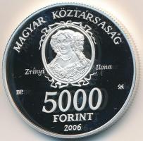 2006. 5000Ft Ag "Munkácsi vár" tanúsítvánnyal dísztokban T:PP kis felületi karc, kis ujjle...