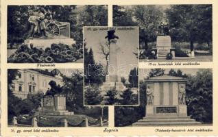 Sopron hadi emlékművekkel