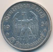 Német 3. Birodalom 1934F 5M Ag "Garnisonkirche" T:2- 
German Third Reich 1934F 5 Marks Ag...