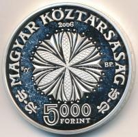 2006. 5000Ft Ag "Bartók Béla" dísztokban, tanúsítvánnyal T:PP ujjlenyomatos