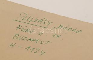 Szilvássy Nándor (1927-2011): Karácsonyi torna, vegyes technika, papír, jelzett a hátoldalon, 31×23 ...