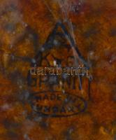 Gránit váza, csurgatott mázas, jelzett, hibátlan, m:20 cm