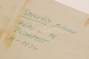 Szilvássy Nándor (1927-2011): Etetés, vegyes technika, papír, jelzett a hátoldalon, 31×23 cm