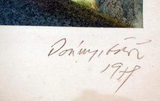 Iványi Ödön (1918-1985): Sziklás part, akvarell, papír, jelzett, szélén kis szakadással, 35×51 cm