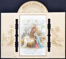 cca 1900 Kinyithatós szentkép, szép állapotban, 13x7cm