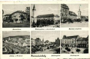 Marosvásárhely, Targu Mures; Szanatórium, Kultúrpalota a városházával, Barátok temploma, látkép a Fő térrel, Széchenyi-tér / sanatorium, cultural palace with the town hall, church, main square (b)