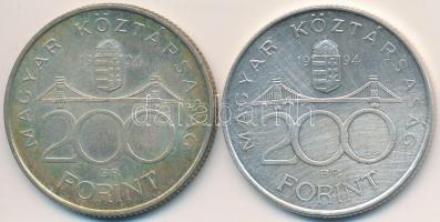 1994. 200Ft Ag "Deák" (2x) T:2,2- patina, felületi karc