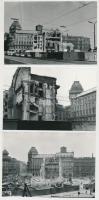 1964 Budapest, Blaha Lujza tér, a Nemzeti Színház (1908-1964) bontása, 6 db vintage fotó, 9x13 cm