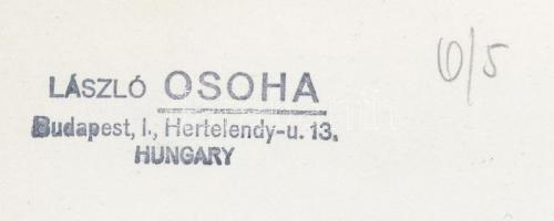 cca 1935 Osoha László (1899-1970): Turisták, pecséttel jelzett vintage fotóművészeti alkotás, 23x17,...