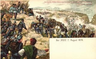 Bei Jajce, 7. August 1878 / Siege of Jajce, Bosnian war; Verlag des Militär-Veteranen-Vereines Friedrichswald bei Reichenberg, litho