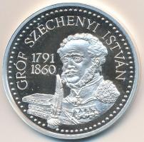 Bognár György (1944-) "Gróf Széchenyi István 1791-1860" Ag emlékérem dísztokban, számozott...