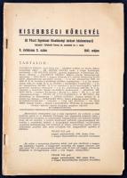 1941 Kisebbségi Körlevél, A Pécsi Egyetemi Kisebbségi Intézet közleményei, pp.:127-201, 24x17cm