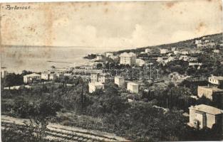 Portoroz, Portorose; general view with railway tracks (fl)