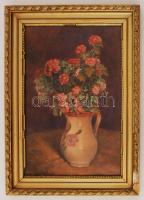 Krausz Albert (1892-1958): Virágcsendélet 1923. Akvarell, papír, jelzett, üvegezett keretben, 41×28 cm