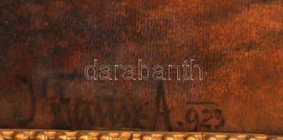 Krausz Albert (1892-1958): Virágcsendélet 1923. Akvarell, papír, jelzett, üvegezett keretben, 41×28 ...