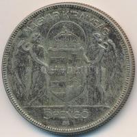 1930. 5P Ag "Horthy jobbra" T:3 patina
Adamo P8