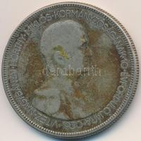 1930. 5P Ag &quot;Horthy jobbra&quot; T:3 patina Adamo P8