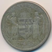 1930. 5P Ag "Horthy jobbra" T:3 patina
Adamo P8
