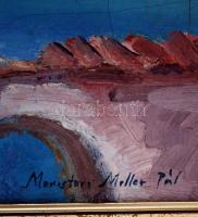 Monostori jelzéssel: Mediterrán látkép. Olaj, vászon, keretben, 60×90 cm