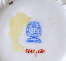 Herendi Viktória mintás, kézzel festett, jelzett, hibátlan,  d:11,5 cm, m:4,5 cm