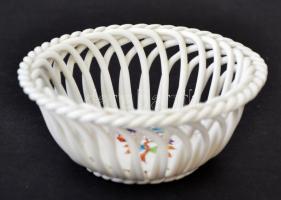 Herendi Viktória mintás, kézzel festett, jelzett, hibátlan,  d:9 cm, m:3,5 cm