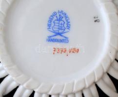 Herendi Viktória mintás, kézzel festett, jelzett, hibátlan,  d:9 cm, m:3,5 cm