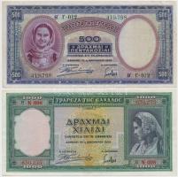 Görögország 1939. 500D + 1000D T:III Greece 1939. 500 Drachmai + 1000 Drachmai C:F