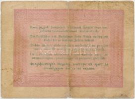 1848. 5Ft "Kossuth bankó" vörösesbarna T:III- ragasztott