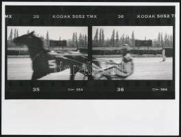 cca 1995 Baki Péter: Célfotó, feliratozott vintage fotóművészeti alkotás 18x24 cm-es fotópapíron