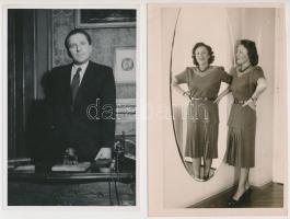 cca 1942 Páger Antal és Makay Margit színészek, Diskai és Rozgonyi jelzésű vintage fotók, 18x12 cm