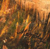 Mészöly jelzéssel: Szekér az úton. Olaj, vászon, sérült, 50×34 cm