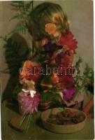 33 db MODERN nyomdahibás motívumlap; virág, gyerek / 33 false-pressed modern motive cards; flower, c...